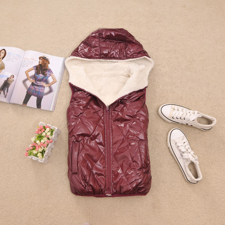 2012 women's all-match hot-selling thermal comfortable berber fleece candy color cotton vest - 0.45 , Free Shipping