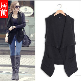 2012 women's autumn and winter coarse knitting yarn vest vest cape cardigan 345#4,AC00006