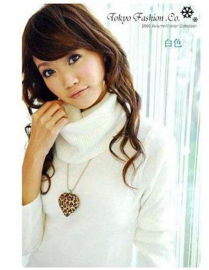 2012 women's candy color large lapel turtleneck basic shirt sweater