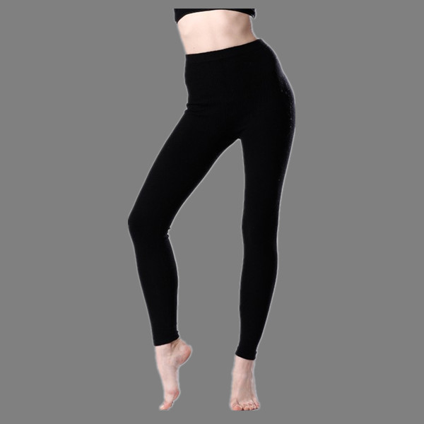 2012 women's cashmere pants high waist slim seamless women's wool pants warm pants wool basic