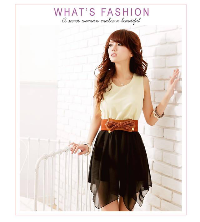 2012 women's cotton irregular chiffon dress one-piece dress send strap