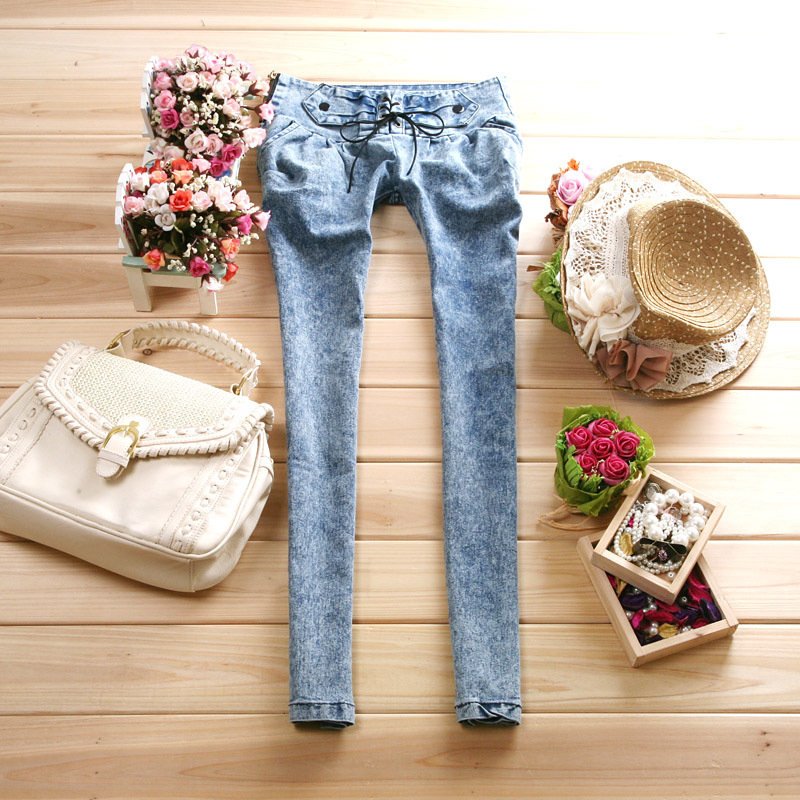 2012  women's elastic skinny pants jeans slim pencil pants