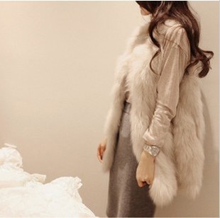 2012 women's elegant luxury medium-long fur vest women's