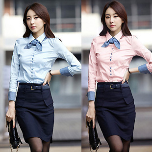 2012 women's fashion ol professional set dress formal work wear shirt tailored skirt