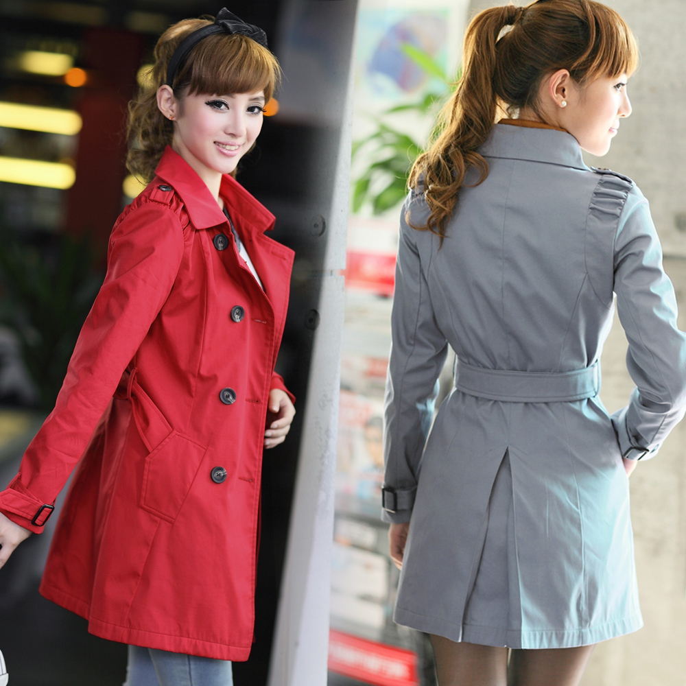 2012 women's formal ol trench long design outerwear elegant slim spring and autumn trench all-match trench cardigan