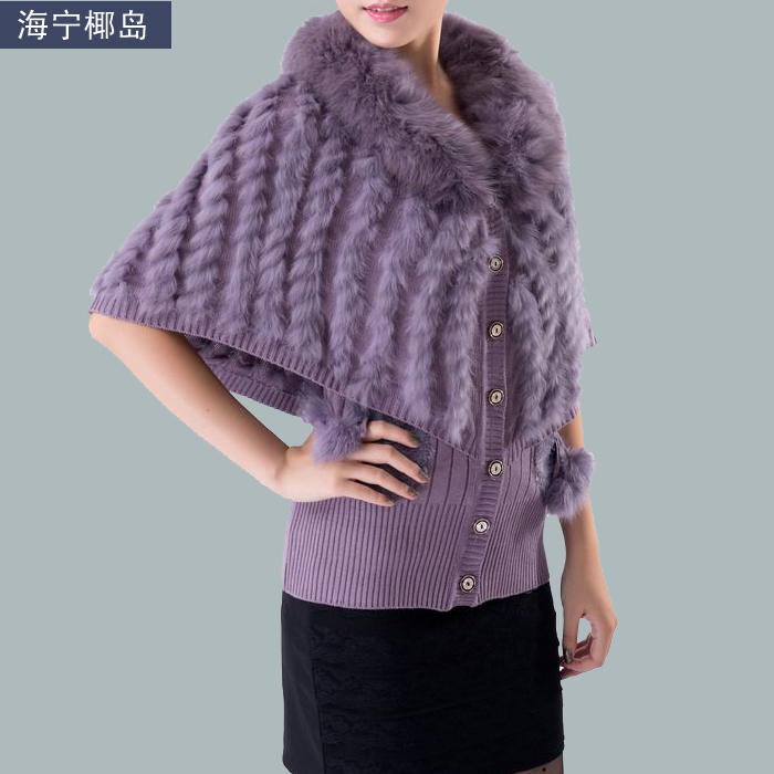 2012 women's fox fur short design outerwear cape fur overcoat outerwear