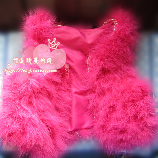 2012 women's fur coat turkey wool ostrich wool vest rabbit sweater vest fur