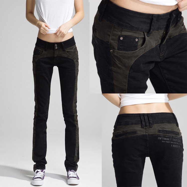 2012 women's jeans female denim harem pants female skinny pants female pencil pants black plus size