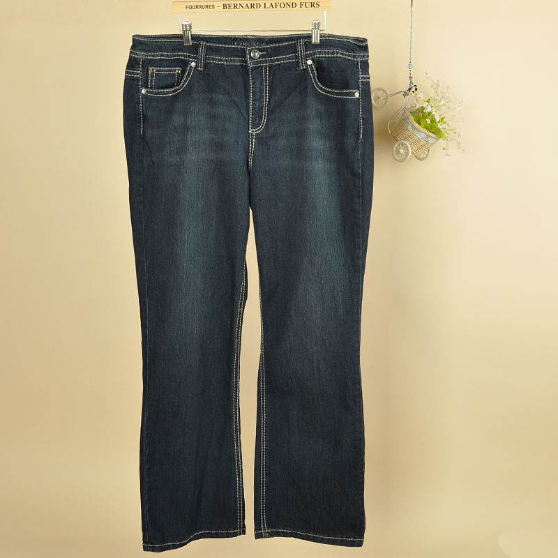 2012 women's jeans straight trousers plus size 9t32k (WC001)