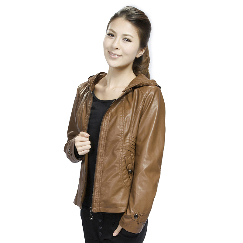 2012 women's leather clothing women's short design slim outerwear sheepskin genuine leather clothing free shipping dropshipping