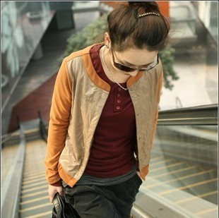 2012 women's leather coat long-sleeve slim regular style outerwear female