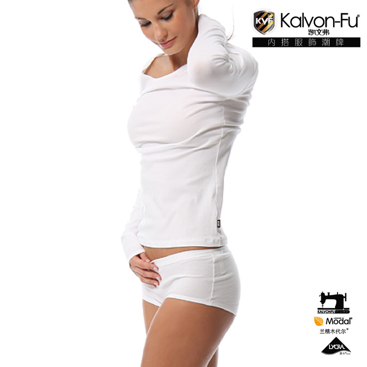 2012 women's lounge long-sleeve modal cotton sleepwear trunk set