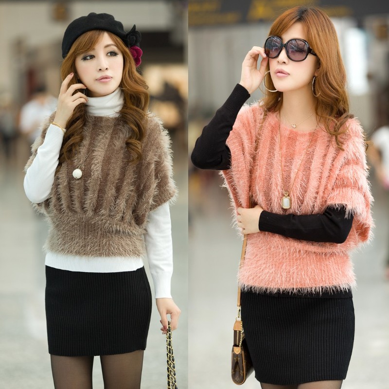 2012 women's marten velvet sweater short design loose sweater outerwear batwing shirt