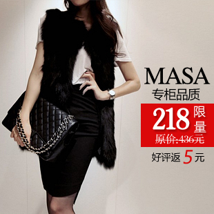 2012 women's medium-long fur vest fur coat vest winter overcoat female