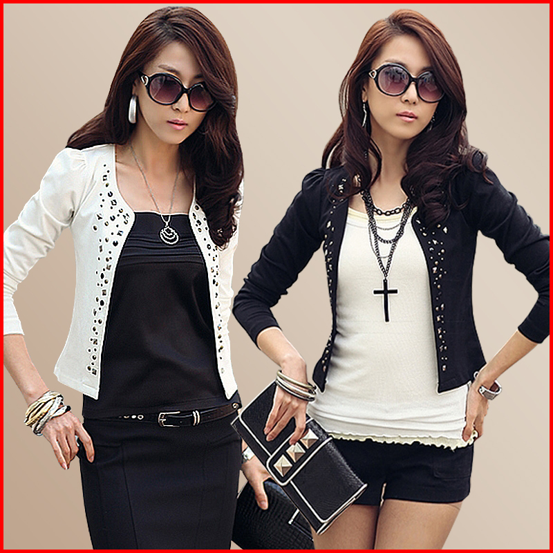 2012 women's new arrival coat cardigan slim long-sleeve short jacket