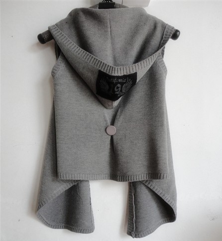 2012 women's personality irregular sweep cape with a hood cardigan vest all-match short jacket