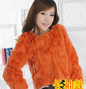 2012 women's rabbit fur long-sleeve short design fur coat fur vest