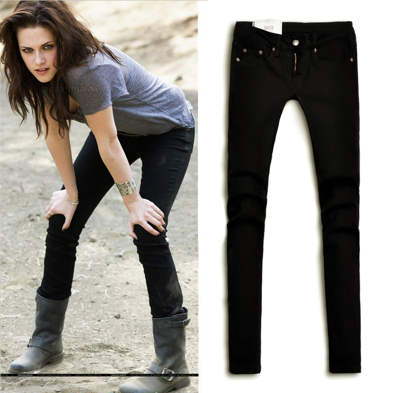 2012 women's sly jeans female skinny pants pencil pants denim black brief