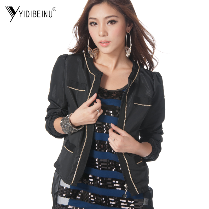 2012 women's small sweet puff sleeve casual long-sleeve short jacket top female