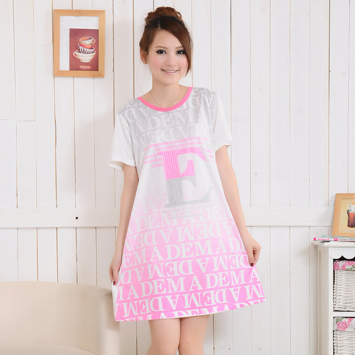 2012 women's sweet 100% cotton nightgown sleep women's short-sleeve lounge set