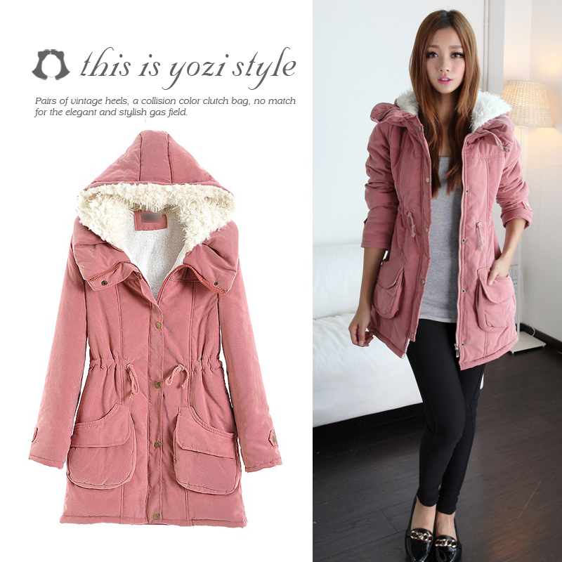 2012  women's thickening wadded jacket with a hood thermal cotton-padded jacket winter new arrival