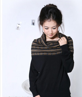 2012 women's turtleneck batwing shirt knitted women's