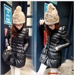 2012 women's winter new arrival slim thickening medium-long long-sleeve wadded jacket cotton-padded jacket outerwear