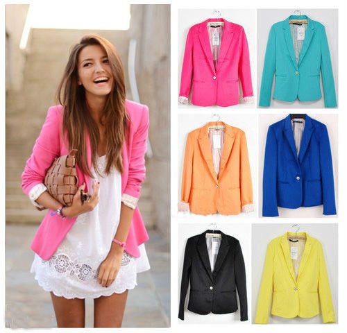 2012 Womens Tunic Foldable sleeve Blazer Jacket Free shipping