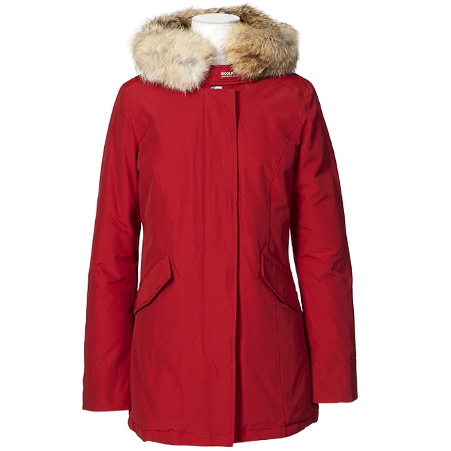 2012 woolrich down coat luxury large fur collar Women medium-long winter outerwear