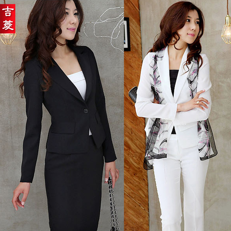 2012 work wear skirt slim suit women's work wear professional set 8310