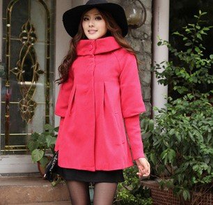 2012 YELLOW,PINK,RED,BEIGE new trend of women jacket Hooded lace temperament fashion trench coat Casual woman clothes TA9932A