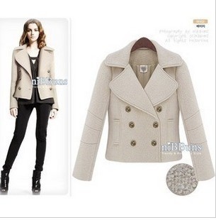 2012 [YZ063] autumn winter fashion women's short outerwear,woolen trench, ladies' short coats free shipping