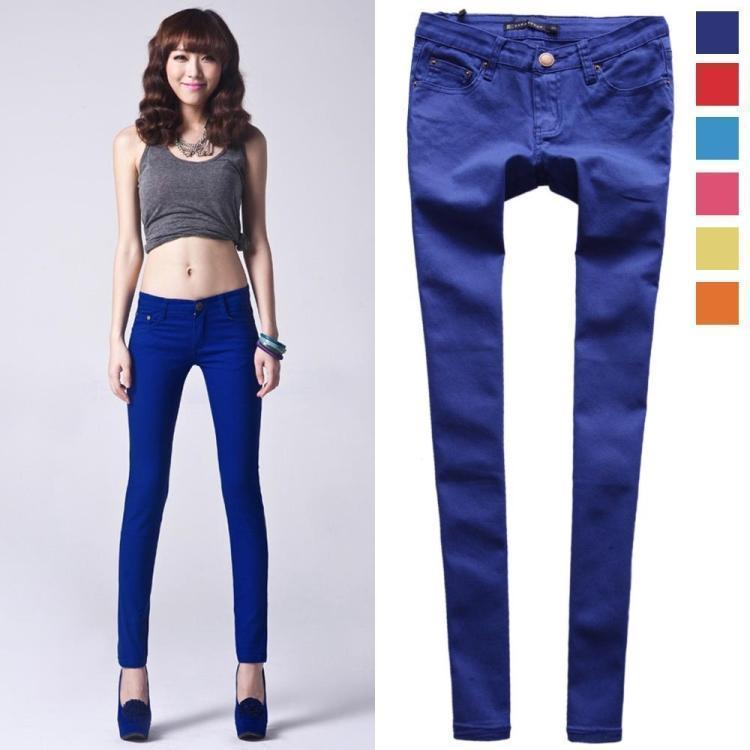 2012 zar 100% cotton elastic denim skinny pants pencil pants u204