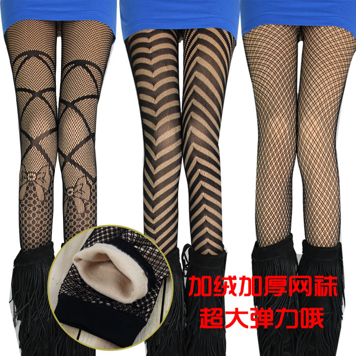 2012new arrival aytumn&winter sexy double layer thickening legging women's fishnet stockings pantyhose