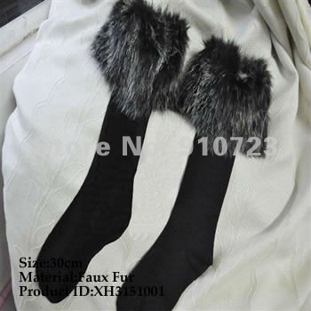 2012NEW Fashion Soft Lady Winter Ankle Lower Leg warmer Boot Sleeve Short Covers Faux Furs Socks