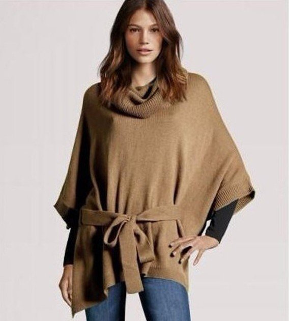 2012New Fashion Womens' Turtleneck wraps Shrug Sweaters Pullover Casual loose knitwear quality knitting elegant with belt