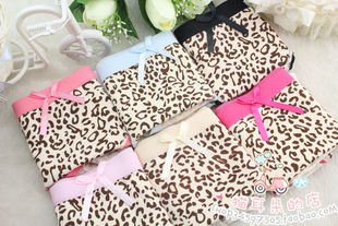 2012new styleLadies underwear cotton modal-like Leopard underwear sexy cute Korean and Japanese fashion underwear freeshipping