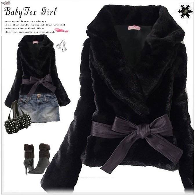 2012NEW, unique fashion design super soft top grade man-made cony hair ladies coat