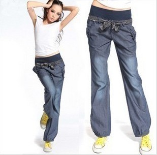 2013 47918 elastic waist bloomers wide leg pants fashion jeans women's trousers