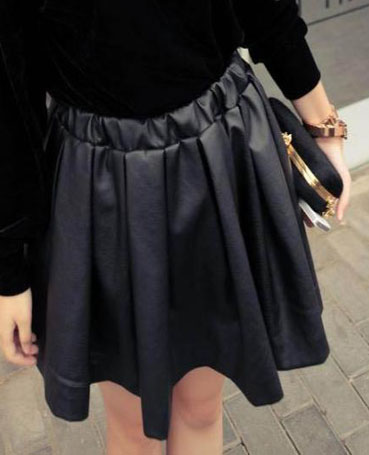 2013 all-match high waist short skirt bust skirt leather skirt leather short skirt w222