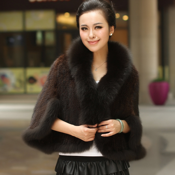 2013 autumn and winter female fur cape large fox fur