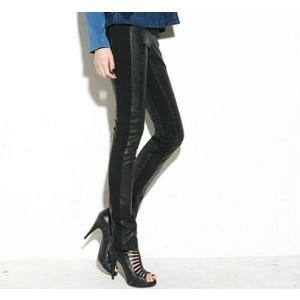 2013 autumn and winter new the K218 the Korean version stretch Titun thread stitching bottoming leather pants / pencil pants / b