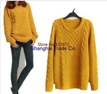 2013 autumn and winter new thicken the Yangzi hair of blended crude Bangzhen retro sweater Women wholesale