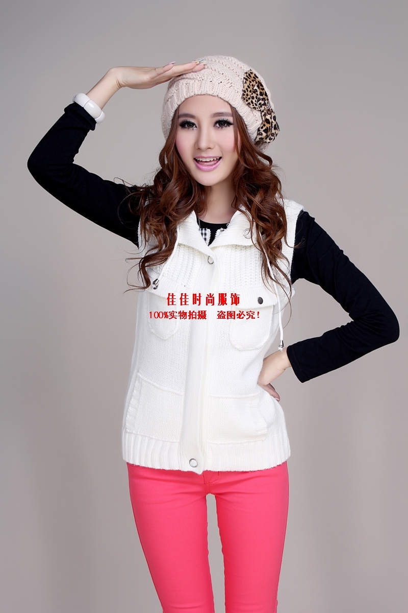 2013 autumn and winter sweater vest female outerwear fashionable casual women's series all-match female sweater