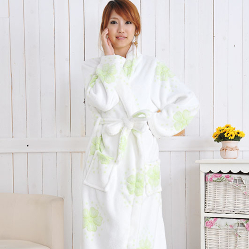 2013 autumn and winter thickening coral fleece robe women's elegant bathrobe lounge sleepwear