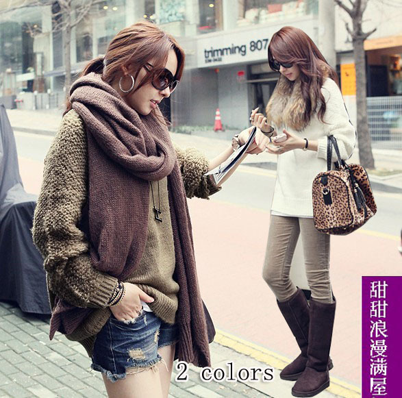 2013 autumn and winter women 24253 casual all-match wool sweater qq street outerwear