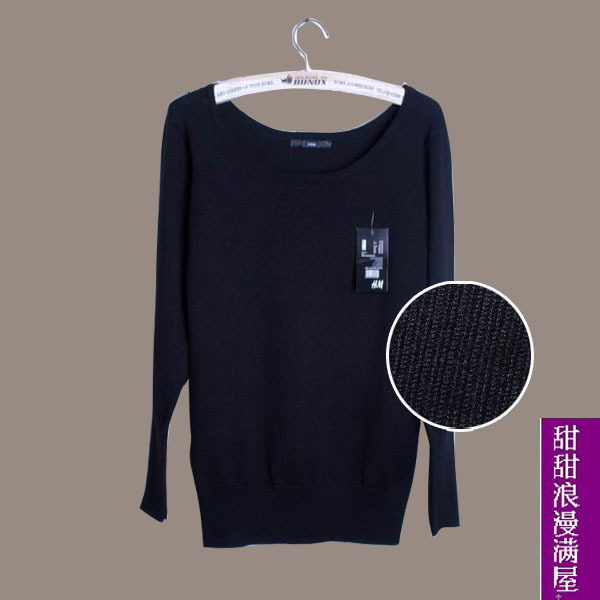 2013 autumn and winter women 866911 casual all-match o-neck slim long-sleeve sweater