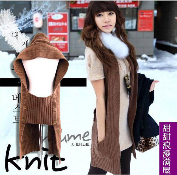 2013 autumn and winter women 9841 popular multi-purpose long design sweater vest