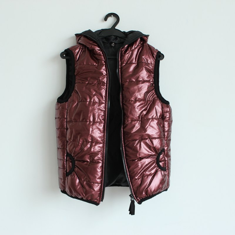 2013 autumn and winter women fashion glossy slim zipper women's cotton vest