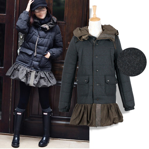 2013 autumn and winter women m33138 fashion thickening slim long design hooded wadded jacket cotton-padded jacket cotton-padded